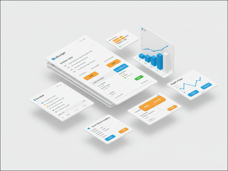 BuildLedger Dashboard - Professional invoice and quote management interface